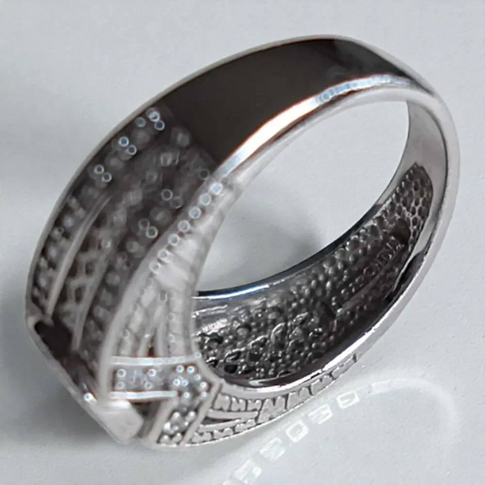 925 Sterling Silver Celtic CZ Openwork Dome Engagement Ring Irish Style Size 6